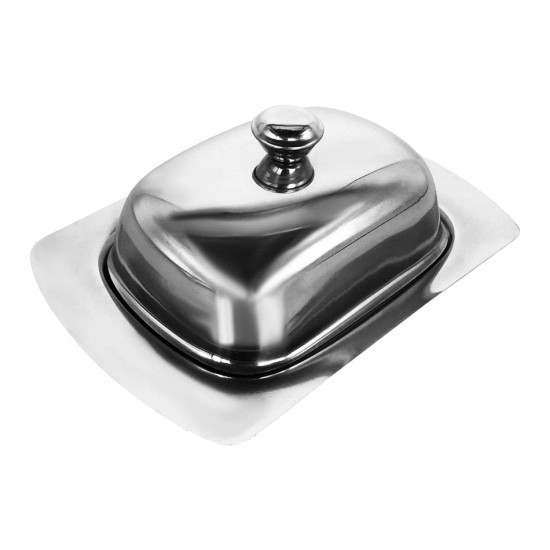 Manteigueira 18,5 Cm Inox Com Tampa	